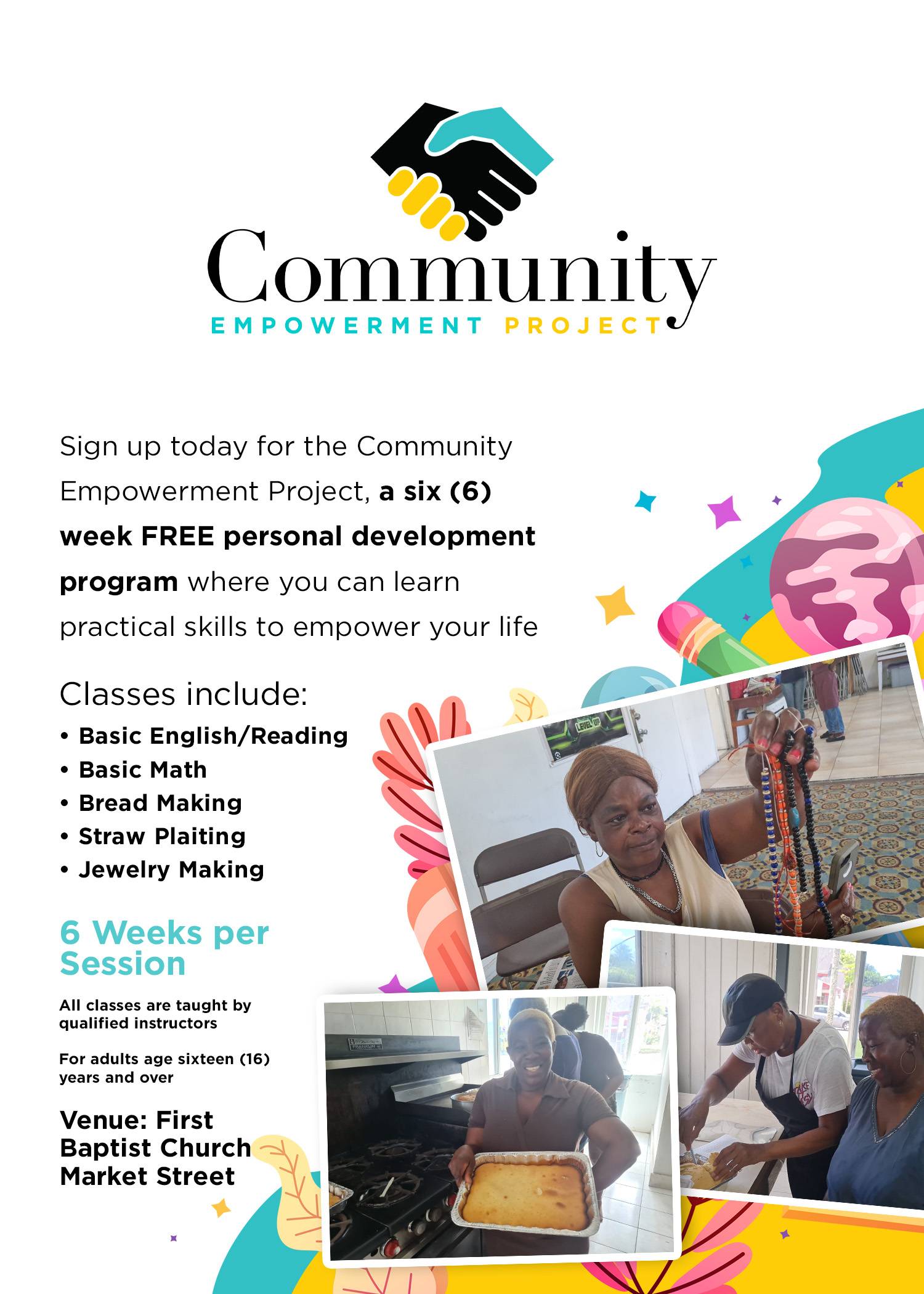 Community Empowerment Project Logo, Letterhead, Graduation Invite Flyer & Booklet